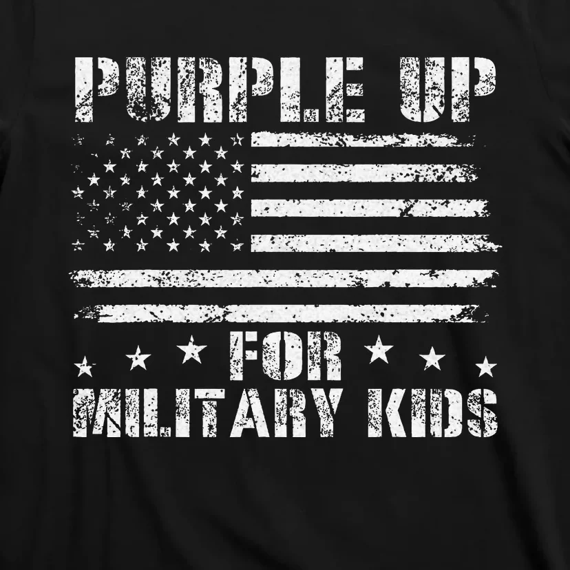 Purple Up For Military Day Proud Military Children 2024 T-Shirt