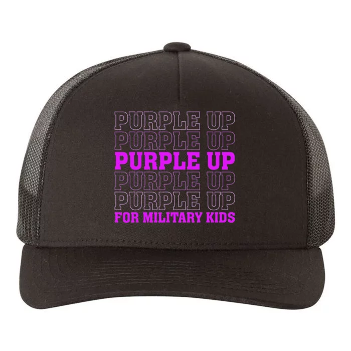 Purple Up For Military Child Month Yupoong Adult 5-Panel Trucker Hat