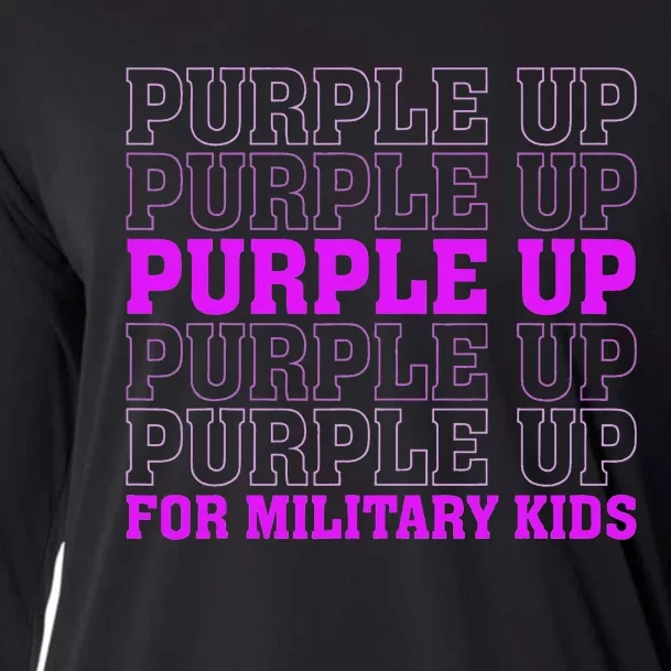 Purple Up For Military Child Month Cooling Performance Long Sleeve Crew