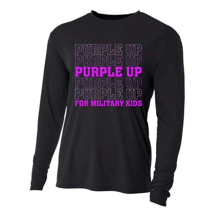 Purple Up For Military Child Month Cooling Performance Long Sleeve Crew