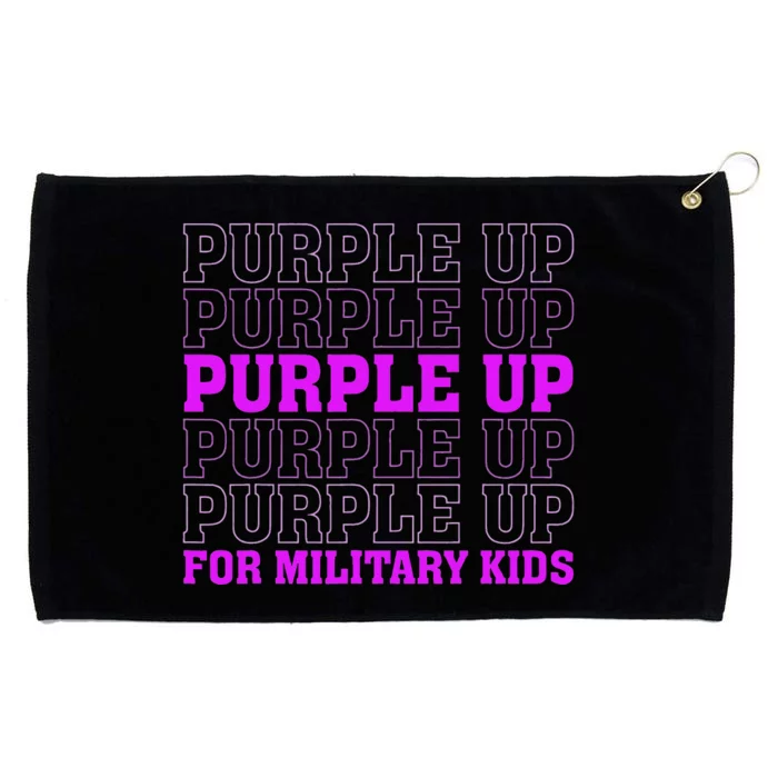 Purple Up For Military Child Month Grommeted Golf Towel