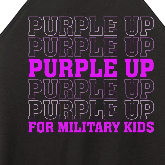 Purple Up For Military Child Month Women’s Perfect Tri Rocker Tank