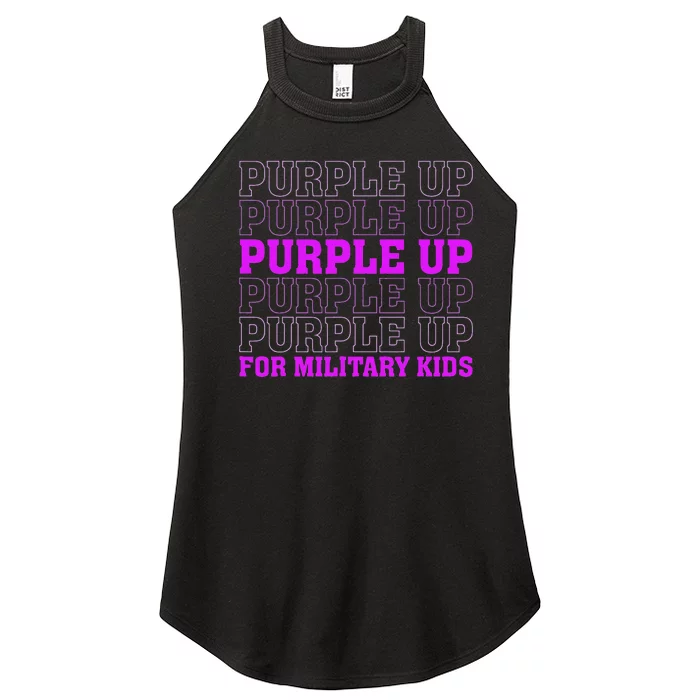 Purple Up For Military Child Month Women’s Perfect Tri Rocker Tank