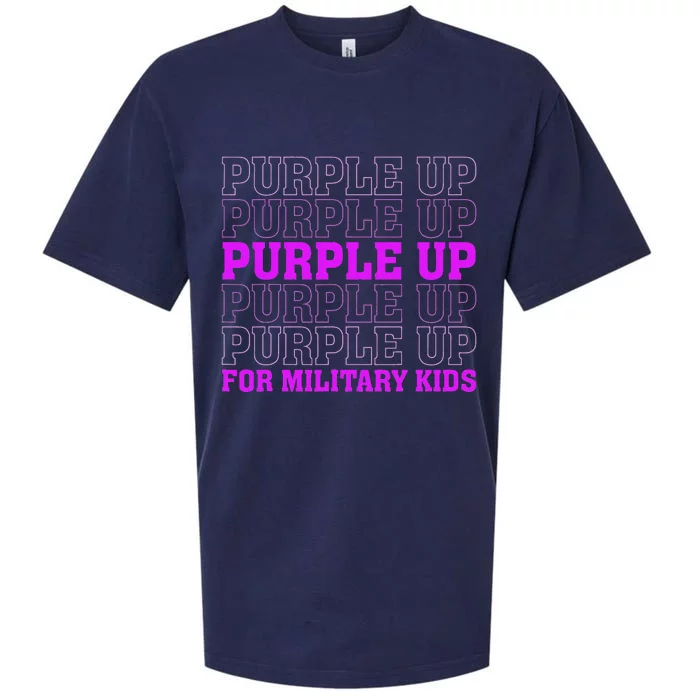 Purple Up For Military Child Month Sueded Cloud Jersey T-Shirt