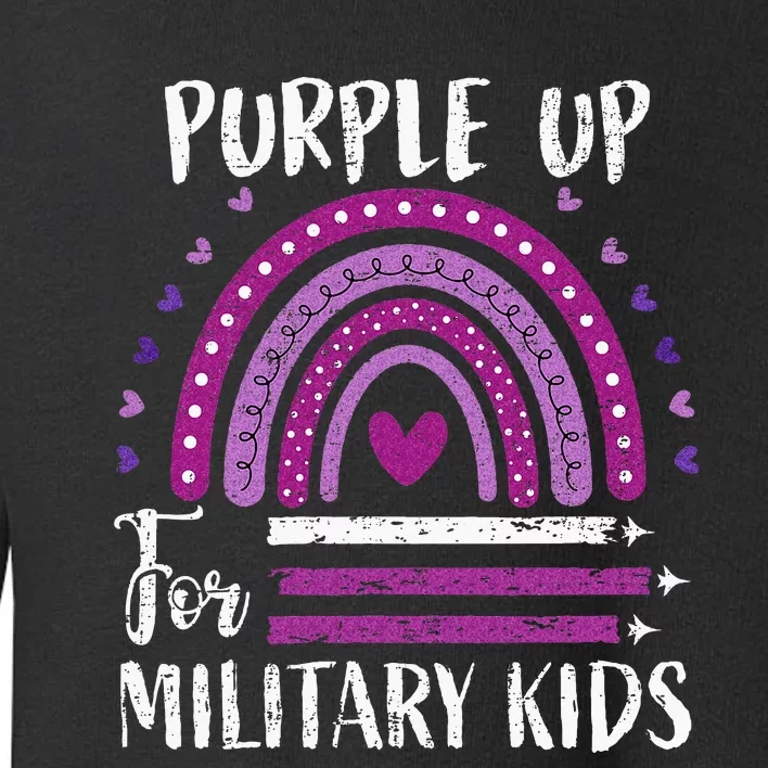 Purple Up For Military Child Month Toddler Sweatshirt