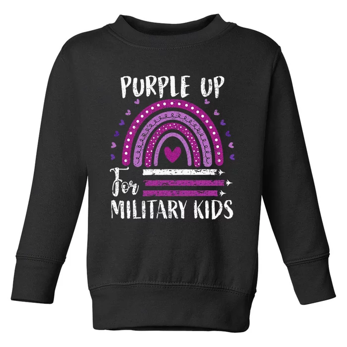 Purple Up For Military Child Month Toddler Sweatshirt