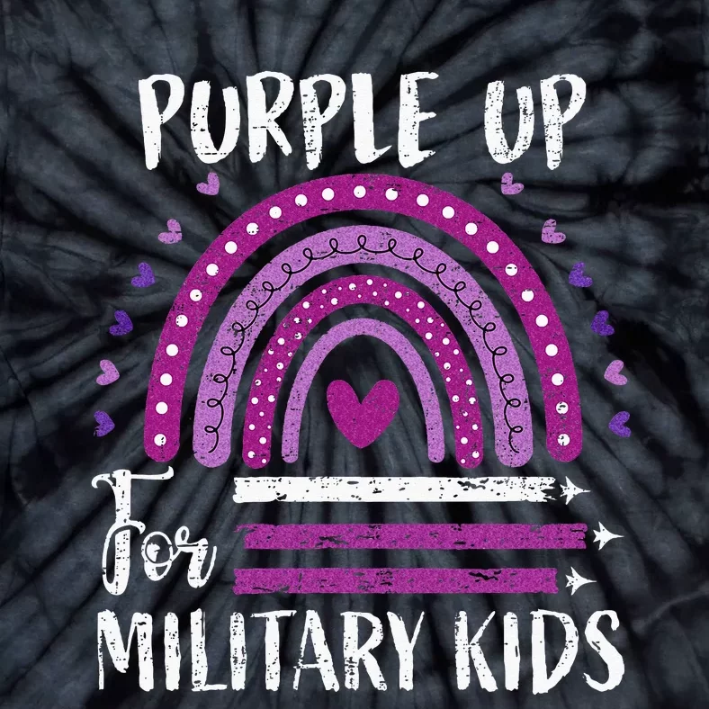 Purple Up For Military Child Month Tie-Dye T-Shirt