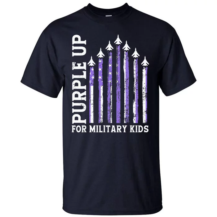 Purple Up For Military Military Child Month Air Force Tall T-Shirt