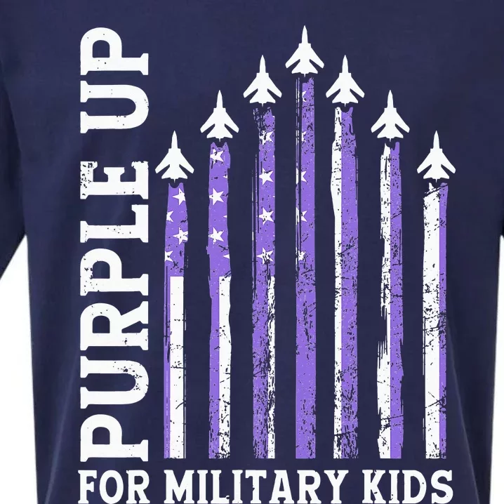 Purple Up For Military Military Child Month Air Force Sueded Cloud Jersey T-Shirt