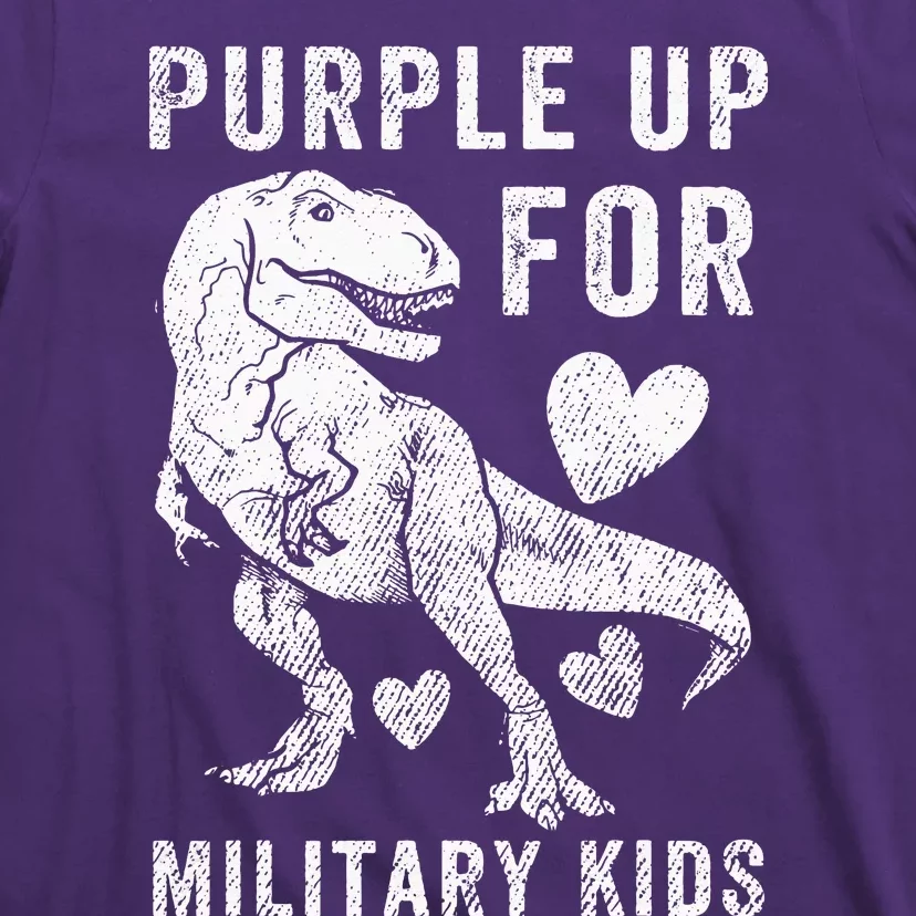 Purple Up For Military Child Month Dino T-Shirt