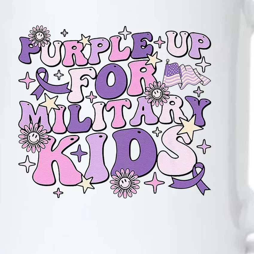 Purple Up For Military Child Cute Groovy Military Child Month Black Color Changing Mug