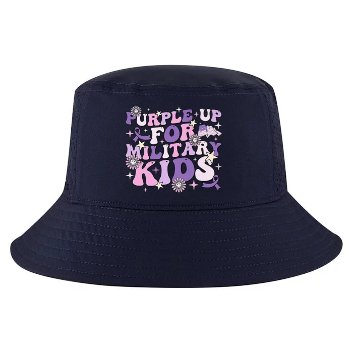 Purple Up For Military Child Cute Groovy Military Child Month Cool Comfort Performance Bucket Hat