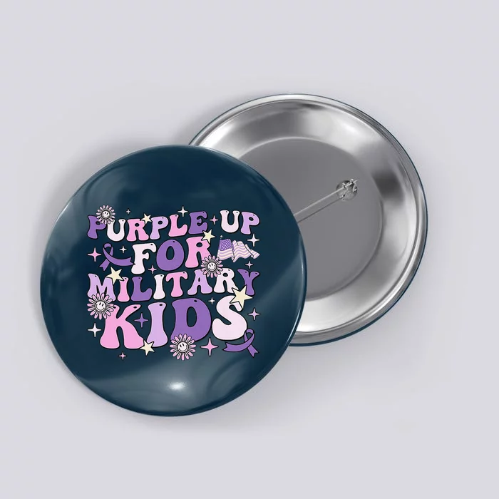 Purple Up For Military Child Cute Groovy Military Child Month Button