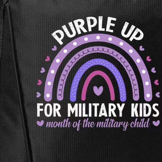 Purple Up For Military Ki.Ds Month Of The Military Child City Backpack