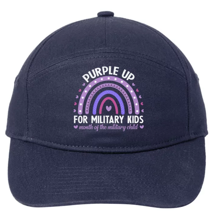 Purple Up For Military Ki.Ds Month Of The Military Child 7-Panel Snapback Hat