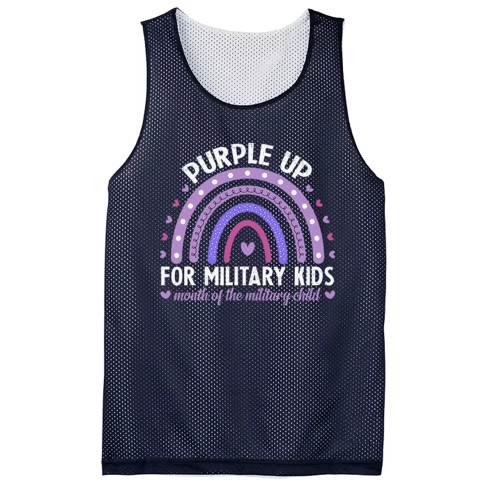 Purple Up For Military Ki.Ds Month Of The Military Child Mesh Reversible Basketball Jersey Tank