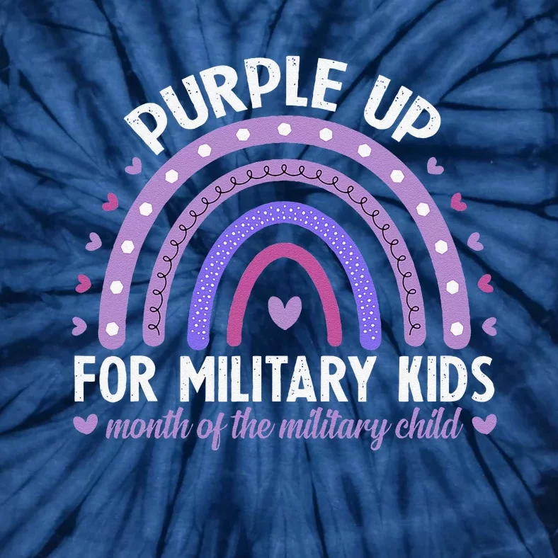 Purple Up For Military Ki.Ds Month Of The Military Child Tie-Dye T-Shirt