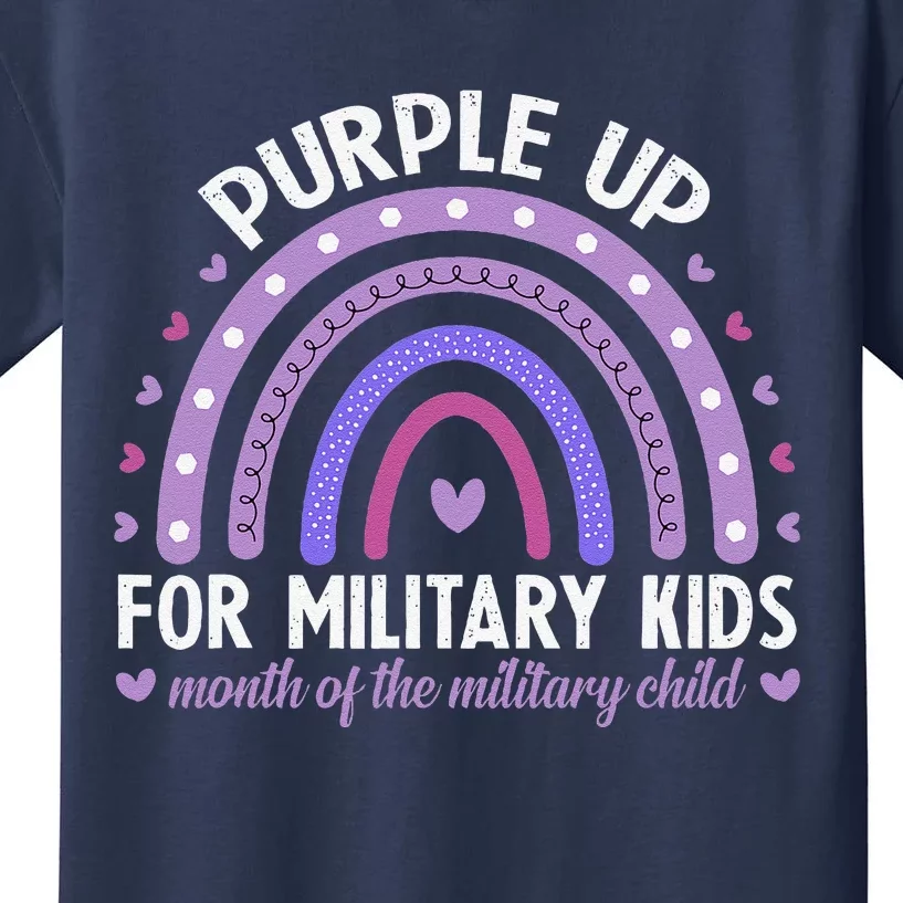 Purple Up For Military Ki.Ds Month Of The Military Child Kids T-Shirt