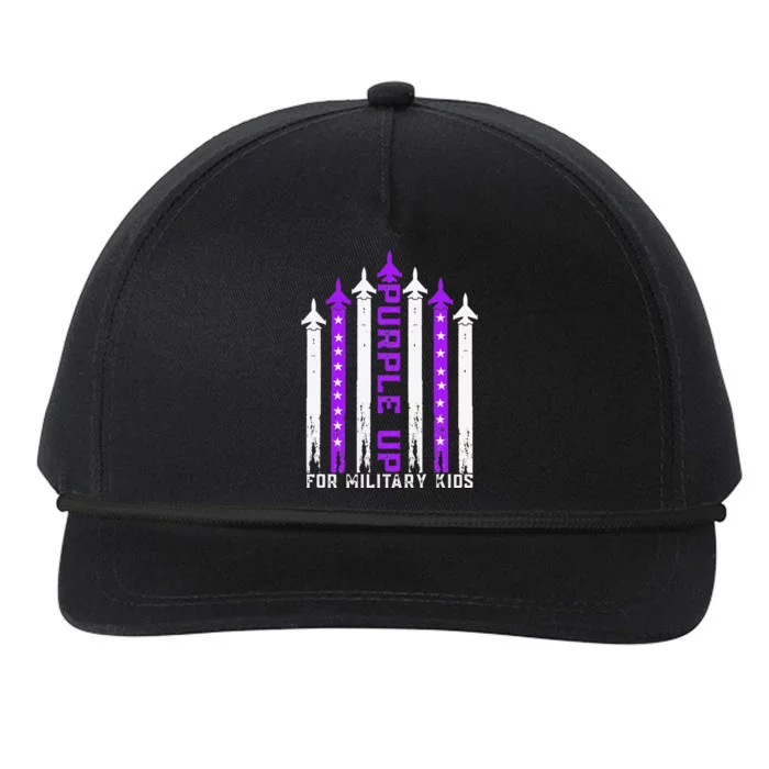 Purple Up For Military Child Month Air Force Snapback Five-Panel Rope Hat