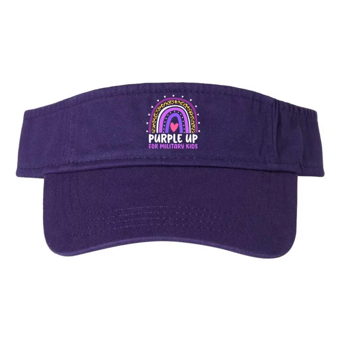 Purple Up For Military Month Military Child Rainbow Valucap Bio-Washed Visor