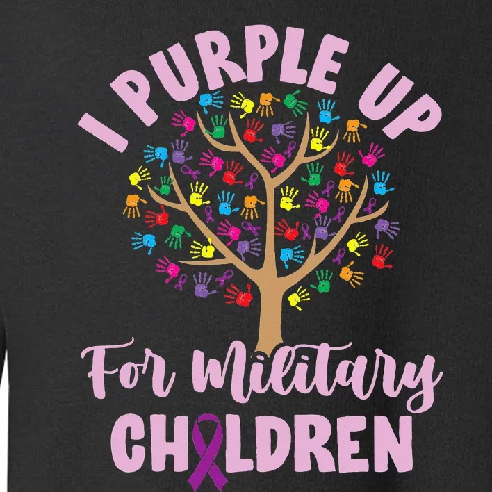 Purple Up For Military Children Tree Month Of Military Child Toddler Sweatshirt