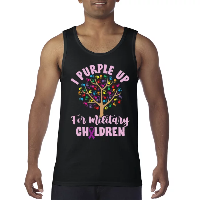 Purple Up For Military Children Tree Month Of Military Child Tank Top