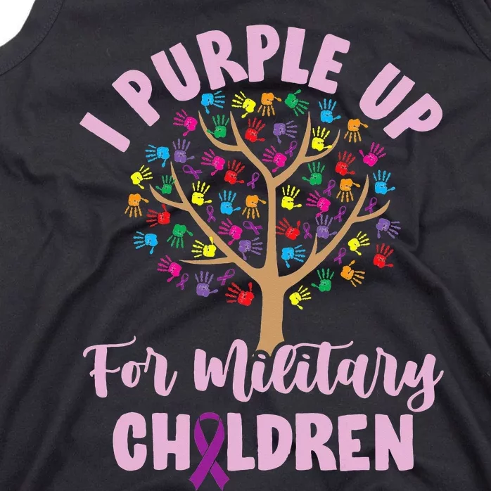 Purple Up For Military Children Tree Month Of Military Child Tank Top