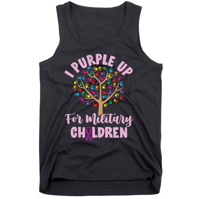 Purple Up For Military Children Tree Month Of Military Child Tank Top