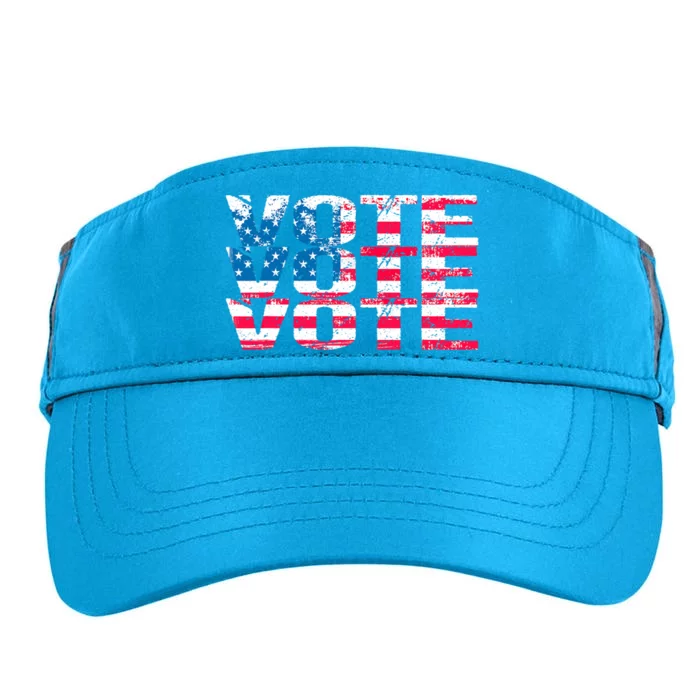 Patriotic US Flag VOTE Midterm Election Voter Adult Drive Performance Visor