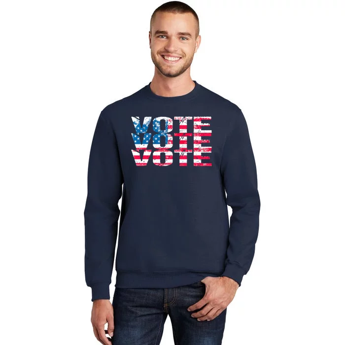 Patriotic US Flag VOTE Midterm Election Voter Sweatshirt