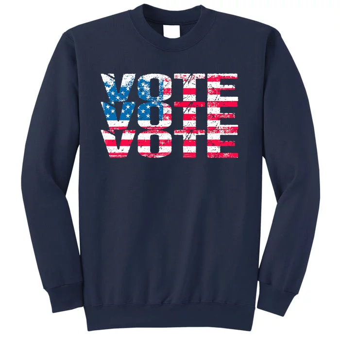 Patriotic US Flag VOTE Midterm Election Voter Sweatshirt