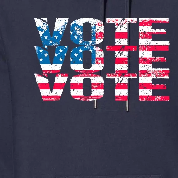 Patriotic US Flag VOTE Midterm Election Voter Premium Hoodie