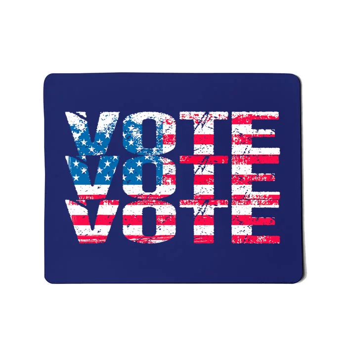 Patriotic US Flag VOTE Midterm Election Voter Mousepad