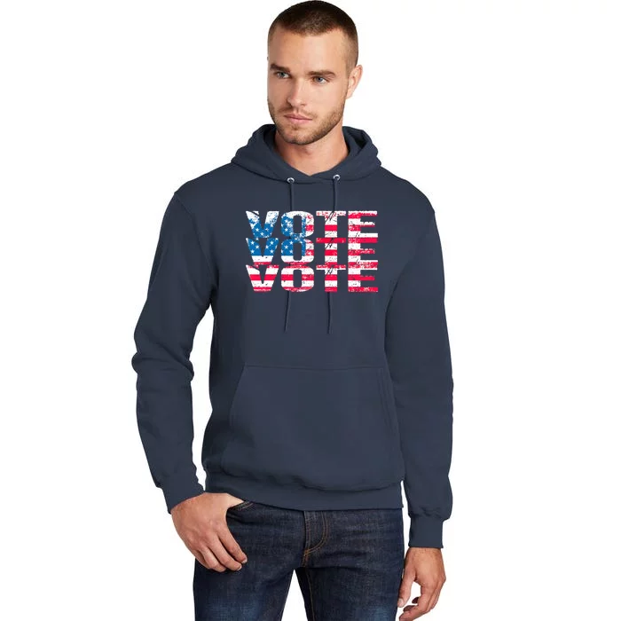 Patriotic US Flag VOTE Midterm Election Voter Tall Hoodie