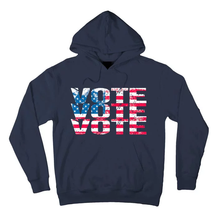 Patriotic US Flag VOTE Midterm Election Voter Tall Hoodie