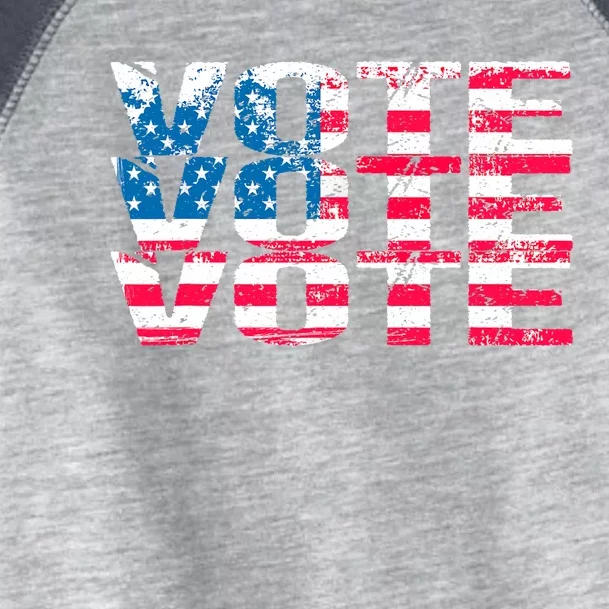 Patriotic US Flag VOTE Midterm Election Voter Toddler Fine Jersey T-Shirt