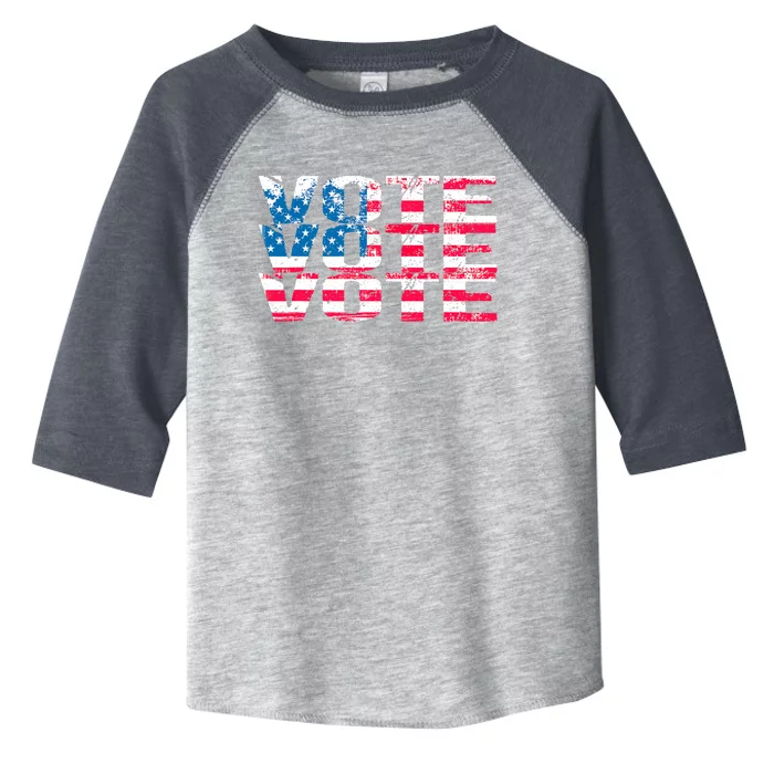 Patriotic US Flag VOTE Midterm Election Voter Toddler Fine Jersey T-Shirt