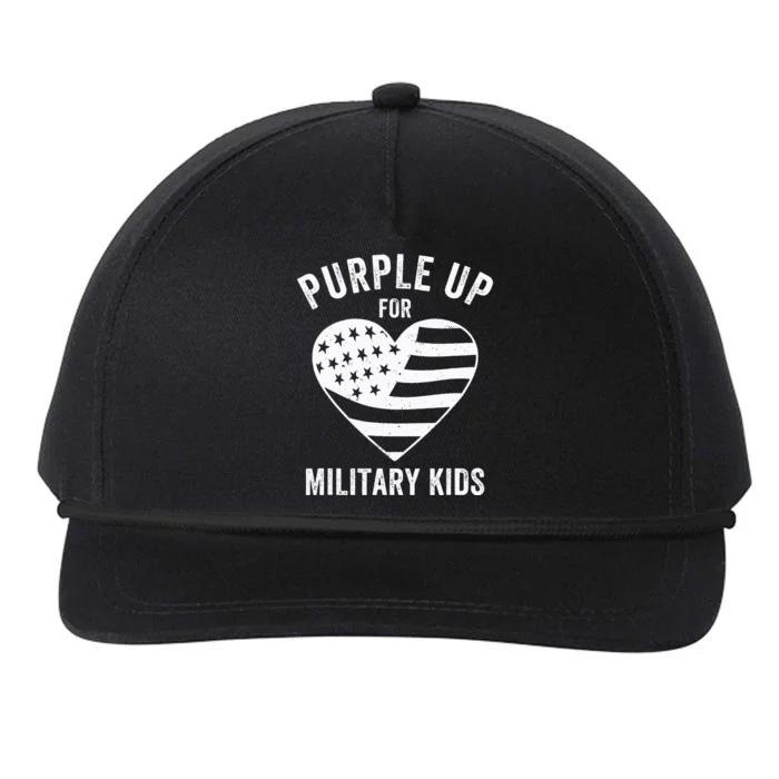 Purple Up For Military Child Month Snapback Five-Panel Rope Hat