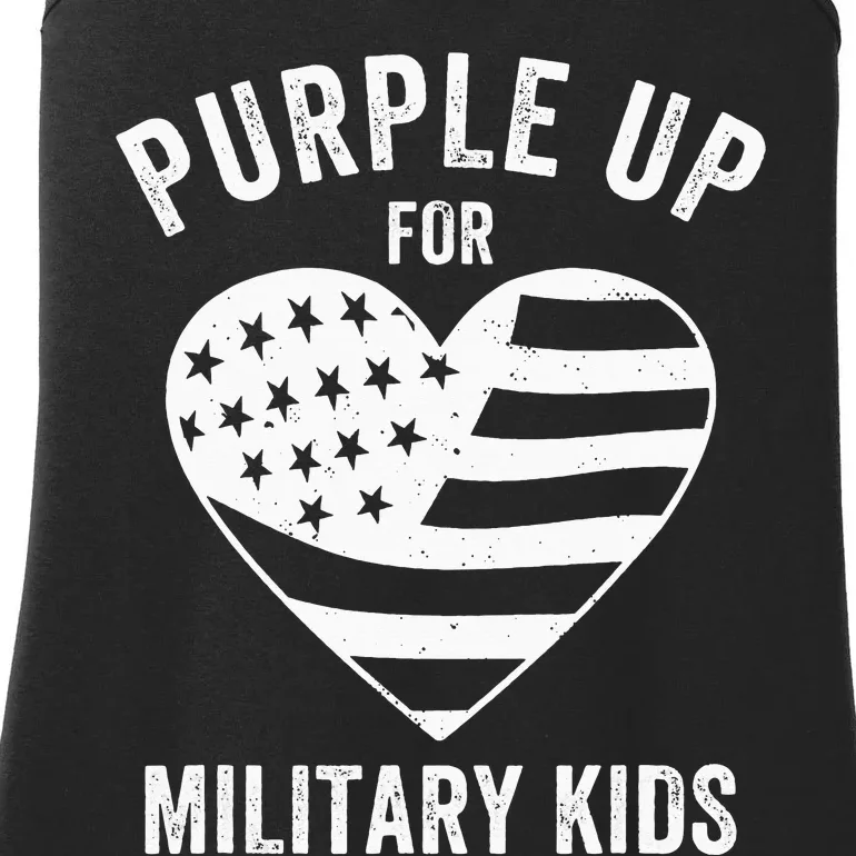 Purple Up For Military Child Month Ladies Essential Tank