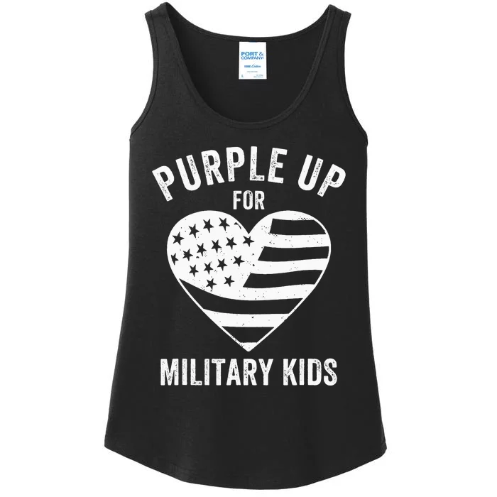 Purple Up For Military Child Month Ladies Essential Tank