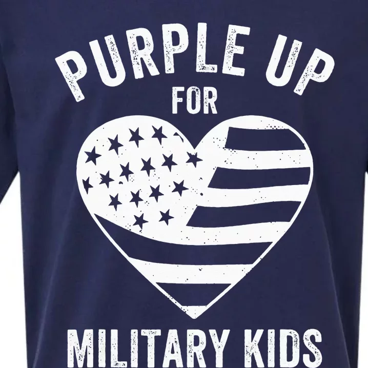 Purple Up For Military Child Month Sueded Cloud Jersey T-Shirt