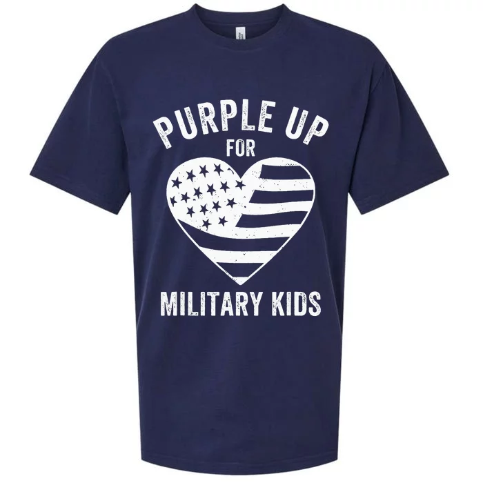 Purple Up For Military Child Month Sueded Cloud Jersey T-Shirt