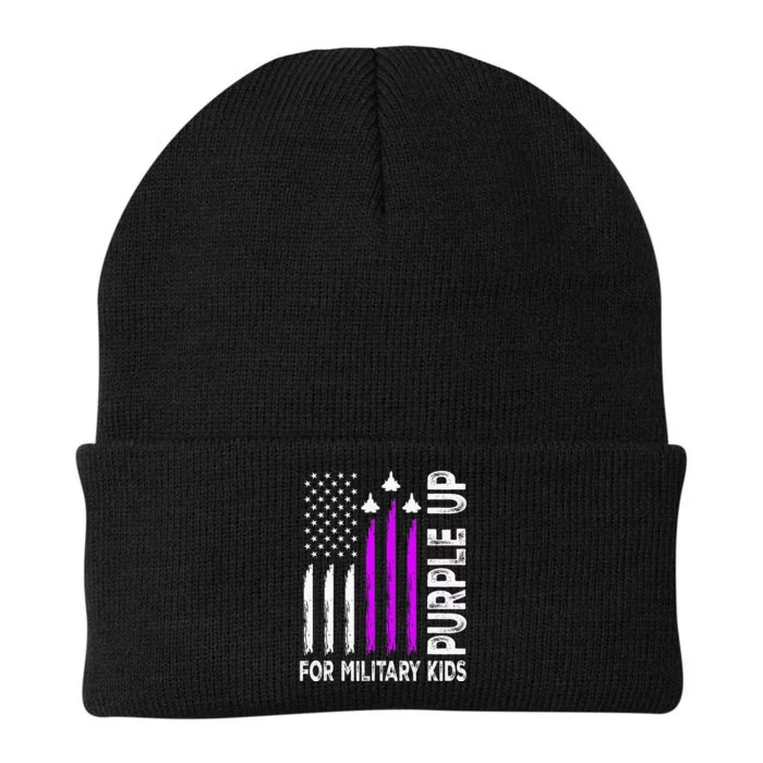 Purple Up For Military Child Month Knit Cap Winter Beanie