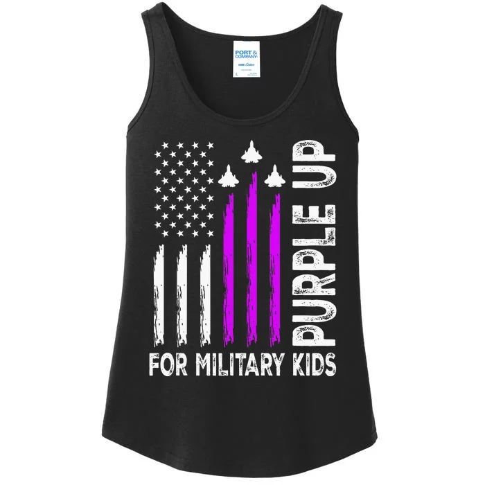 Purple Up For Military Child Month Ladies Essential Tank