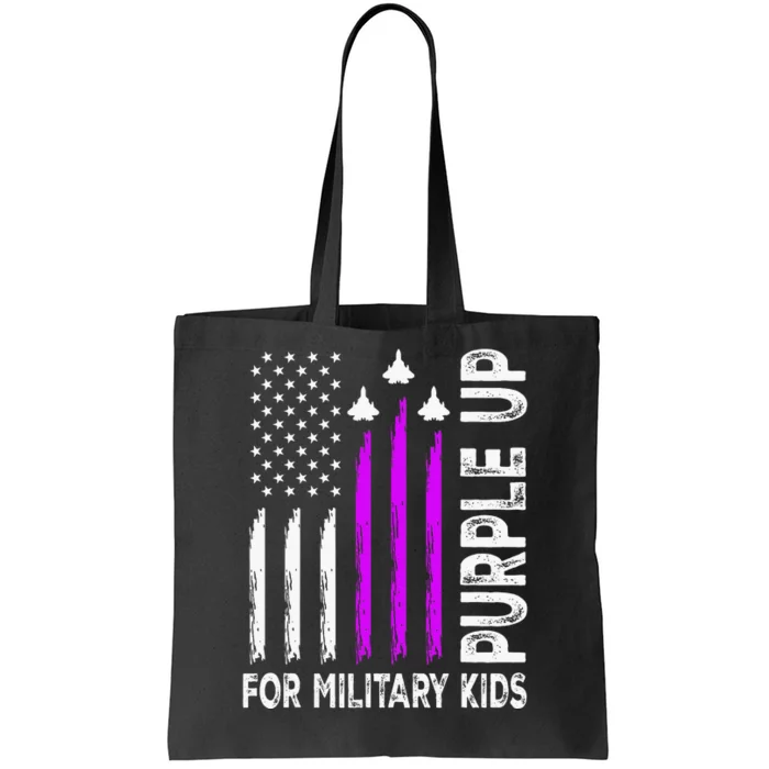 Purple Up For Military Child Month Tote Bag