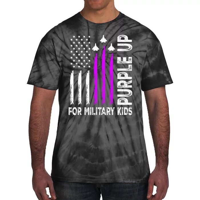 Purple Up For Military Child Month Tie-Dye T-Shirt