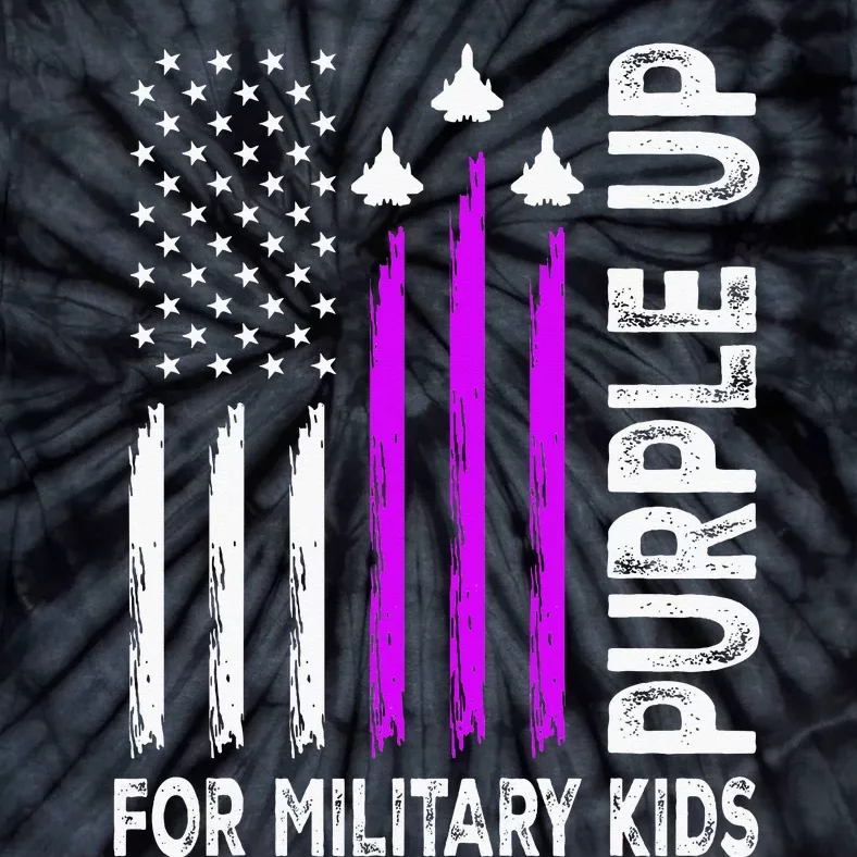 Purple Up For Military Child Month Tie-Dye T-Shirt