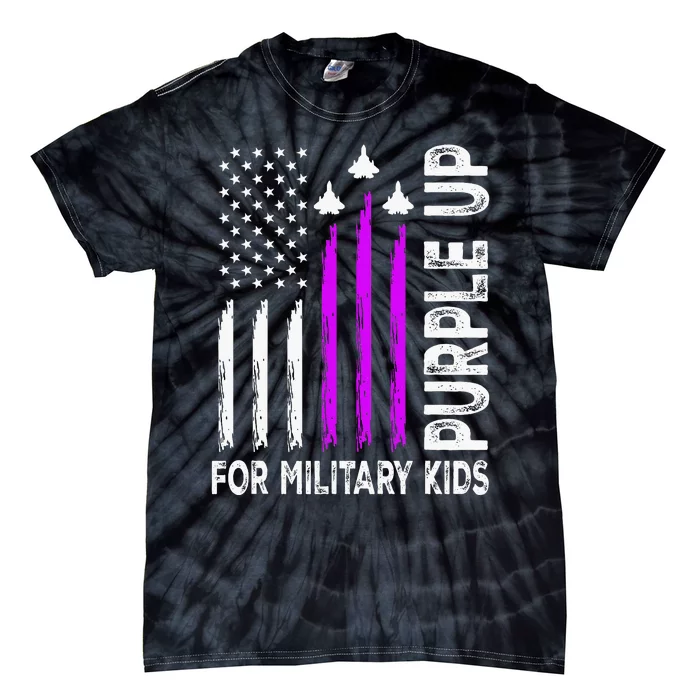 Purple Up For Military Child Month Tie-Dye T-Shirt