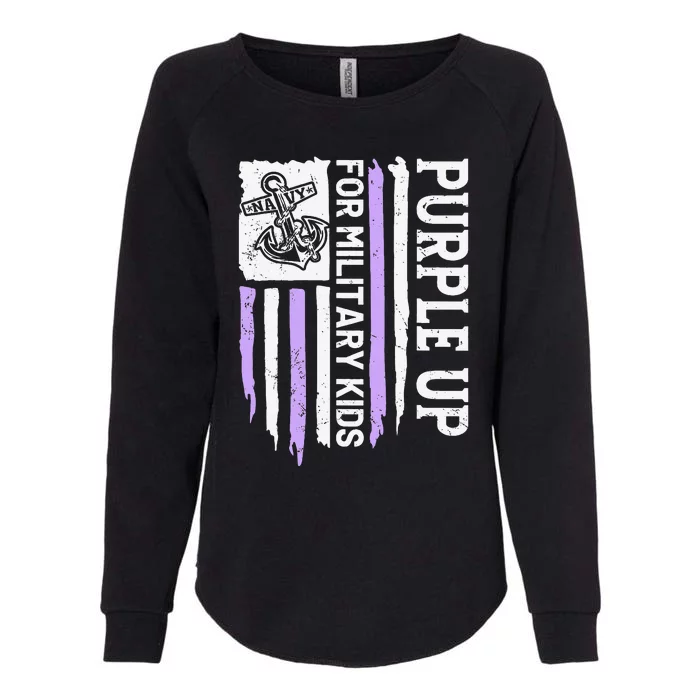 Purple Up For Military Child Month Womens California Wash Sweatshirt