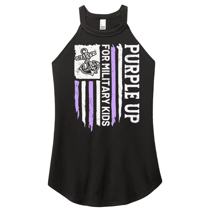 Purple Up For Military Child Month Women’s Perfect Tri Rocker Tank